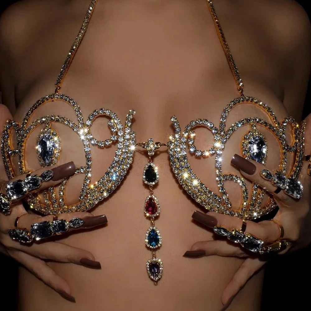 Luxury Rhinestone Bikini Bra G - đánh giá và giá Women'S Fashion Harness