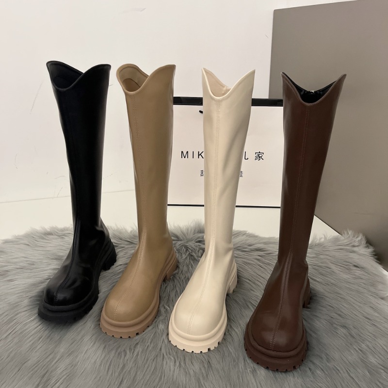 Retro Bare Colored Boots Women - đánh giá và giá Women'S Fashion Knee High Boots