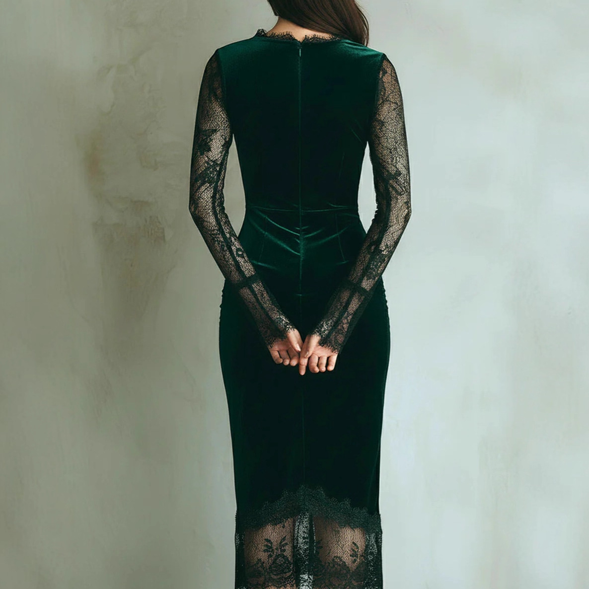 Elegant Lace Embroidery Velvet - đánh giá và giá Women'S Fashion Quarter Zip