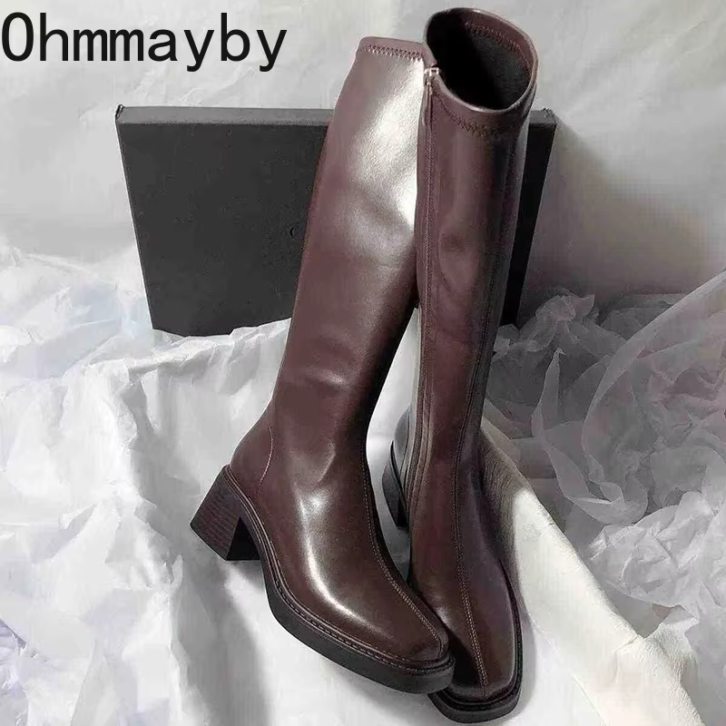 Vintage Thick Heel Women Knee  - đánh giá và giá Women'S Fashion Knee High Boots