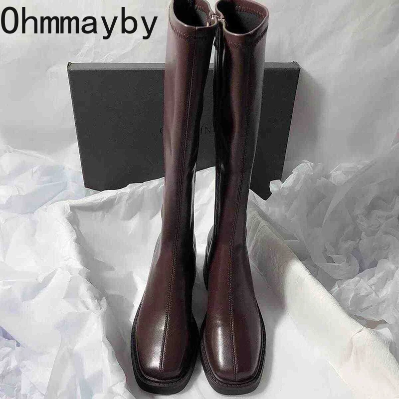 Vintage Thick Heel Women Knee  - đánh giá và giá Women'S Fashion Knee High Boots