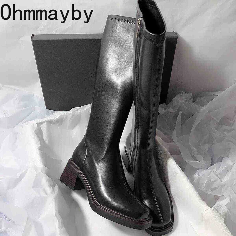 Vintage Thick Heel Women Knee  - đánh giá và giá Women'S Fashion Knee High Boots