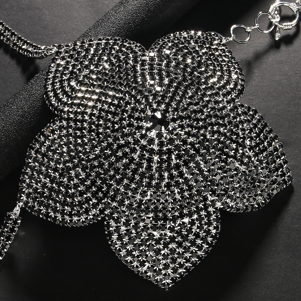 Stonefans Black Crystal Flower - đánh giá và giá Women'S Fashion Harness