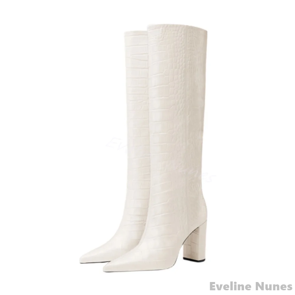 Luxury Crocodile Pattern Boots - đánh giá và giá Women'S Fashion Knee High Boots