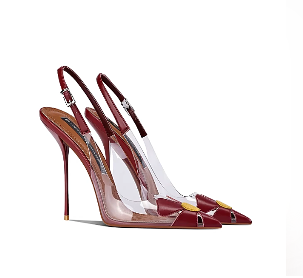 Lacquer leather wine red trans - đánh giá và giá Women Queen Fashion