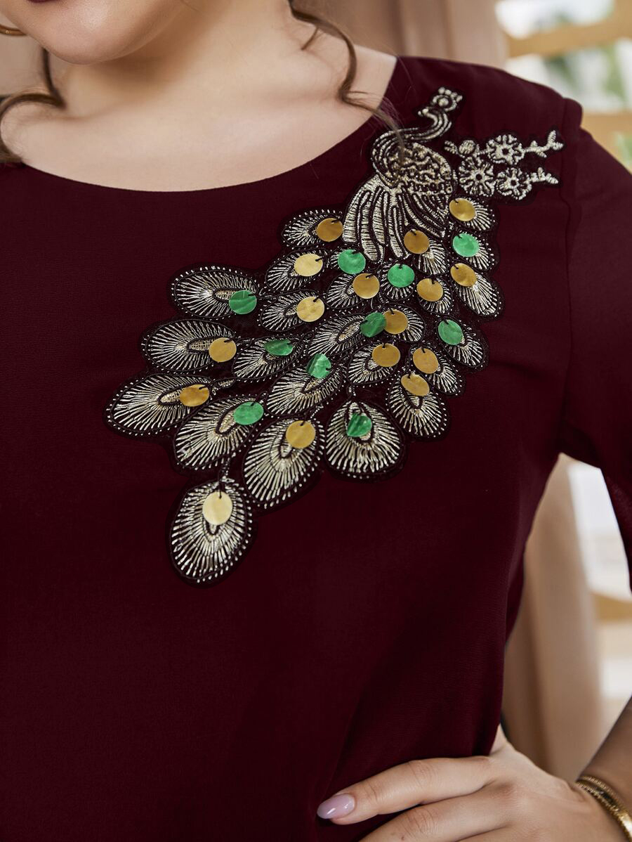 Plus Size Women's Embroidered  - đánh giá và giá Women'S Fashion Jersey