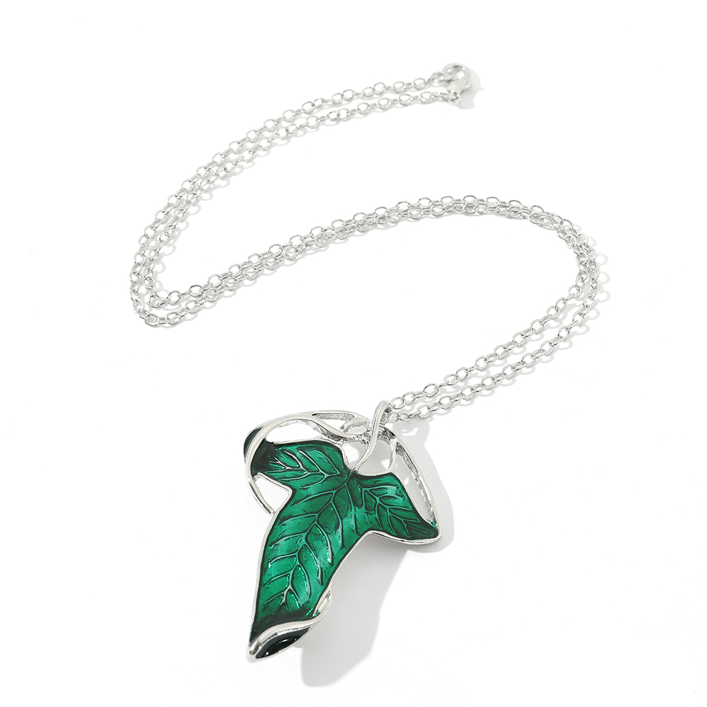 Vintage Green Leaf Pendant Nec - đánh giá và giá Women Fashion Hub
