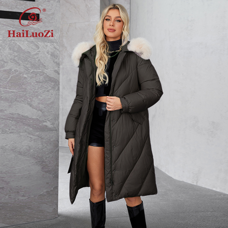 HaiLuoZi 2024 Women's Winter P - đánh giá và giá Women'S Fashion Long Coat