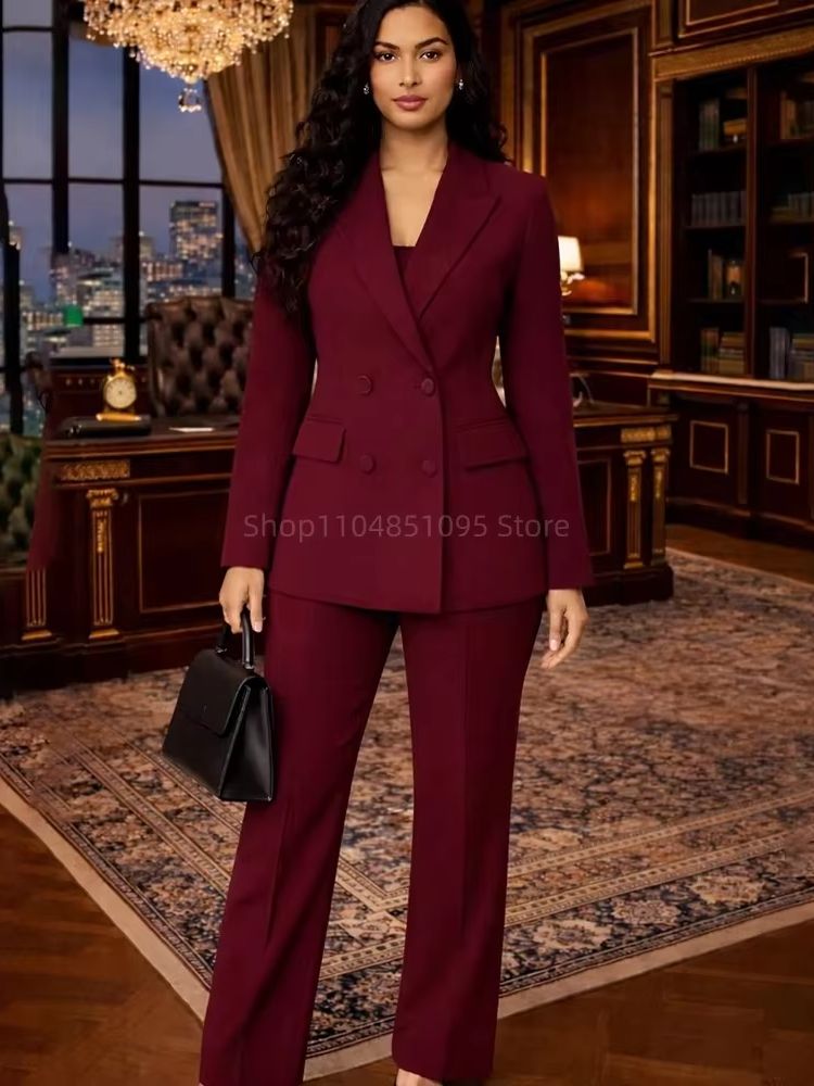 Fashion Chic Burgundy Suits fo - đánh giá và giá Women'S Fashion Jersey