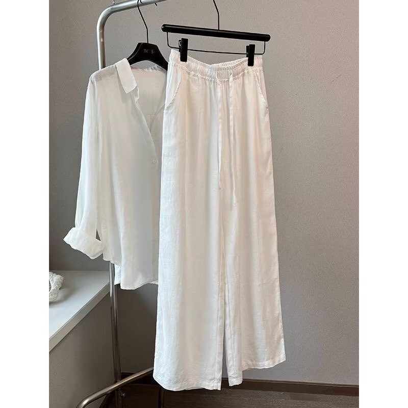 Korean White Cotton Linen Wide - đánh giá và giá Wide Leg Palazzo Pants