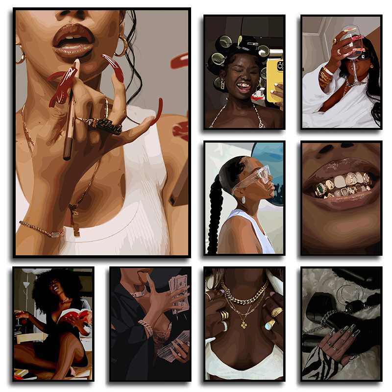 Modern African American Black  - đánh giá và giá Fashion Women Picture