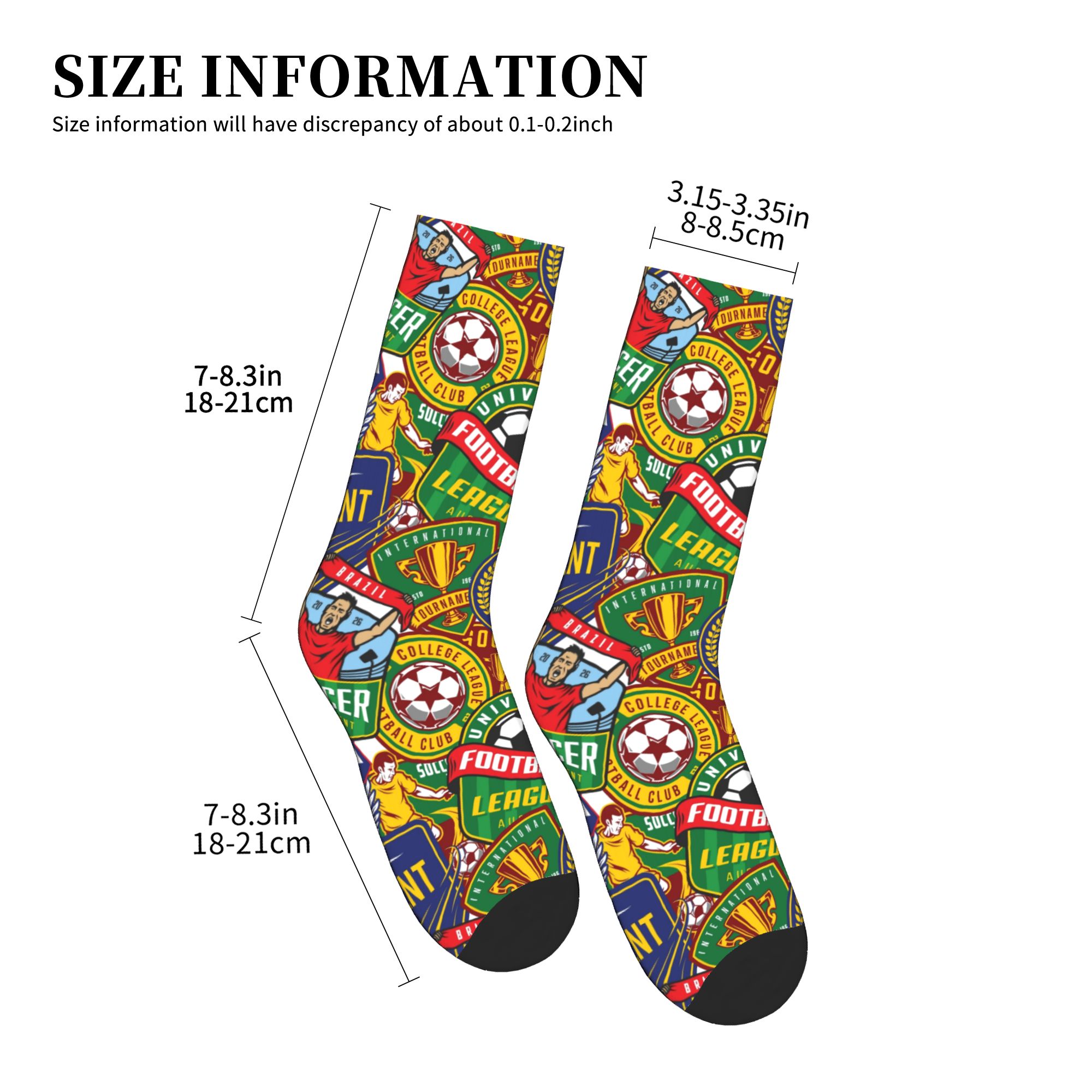 Retro Soccer Badge Green Red S - đánh giá và giá Women'S Fashion Socks