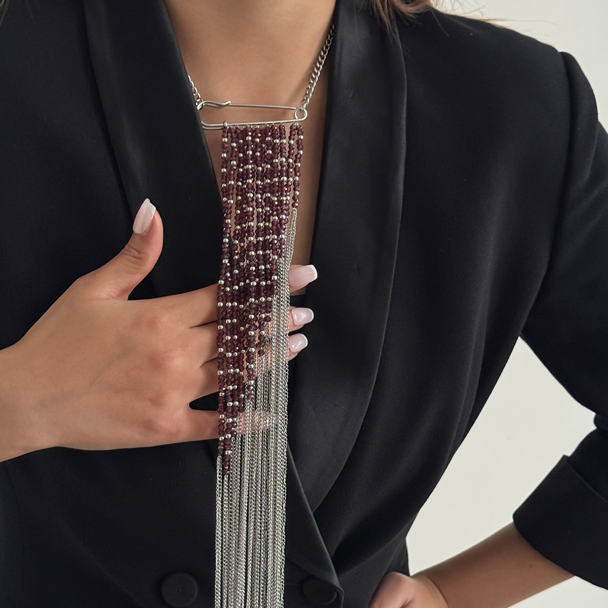 Silver Color Tassel Chain Broo - đánh giá và giá Women Fashion Hub