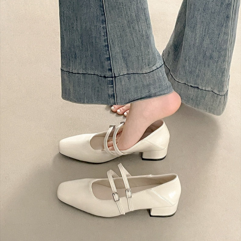 Square Toe Low Heel Women Silv - đánh giá và giá Women Fashion Heels