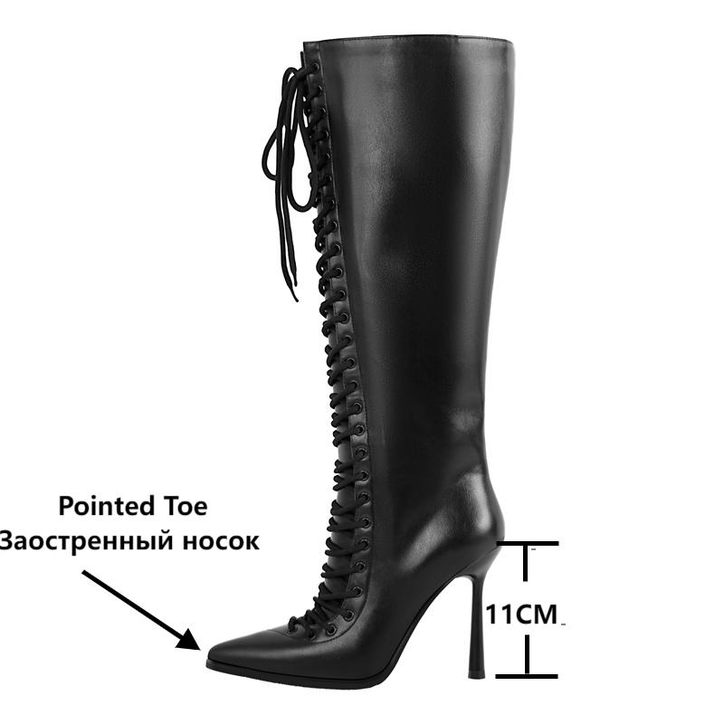 Onlymaker Pointed Toe Lace Up  - đánh giá và giá Women'S Fashion Knee High Boots